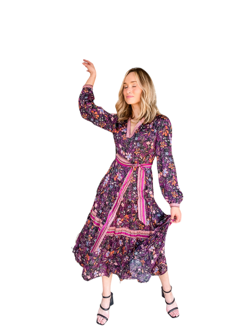 Secret Garden Floral Belted Dress