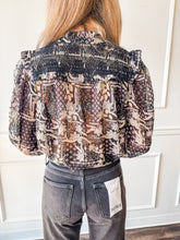 Marlowe Black Pattern Blouse by Reset by Jane