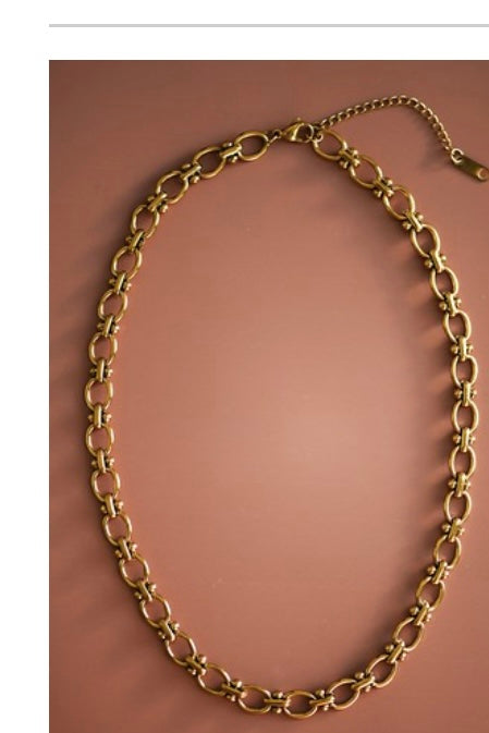 Gold Chain Link Necklace