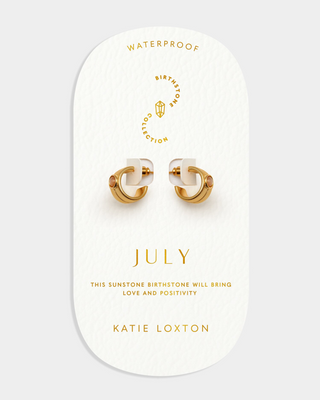 Birthstone Hoop Earring