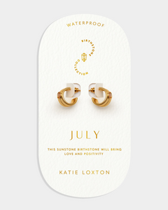 Birthstone Hoop Earring