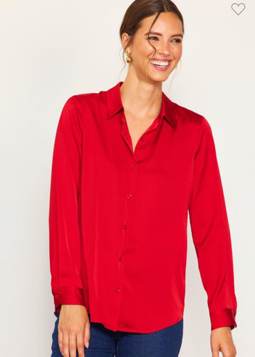 Christmas Cheer Red Blouse