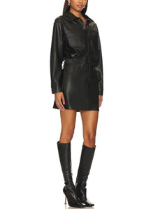 Nina Leather Mini Dress