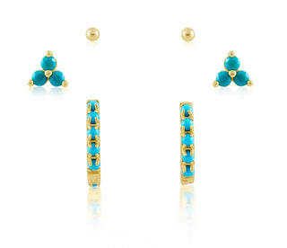 Turquoise Earring Set by Sahira