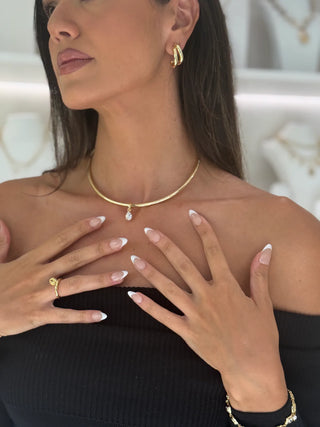 Pear Cut Necklace Cuff by Sahira