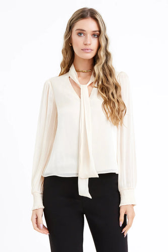 Jisenia Tie Neck Blouse by Adelyn Rae