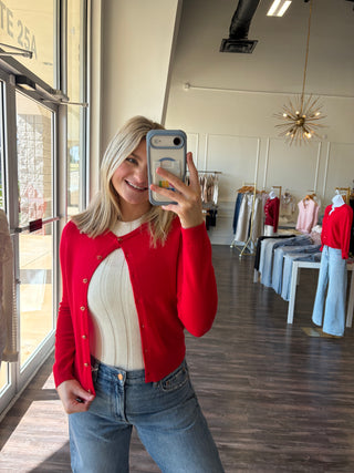 Celeste Heart Button Cardigan by Lucy Paris