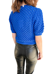 Ira Blue Bubble Sweater