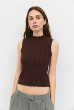 Lorenza Chocolate Ribbed Top