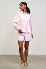 Danica Lavender Satin Button Up