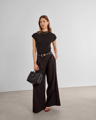 Nova Hand Woven Top Handle Black by Katie Loxton
