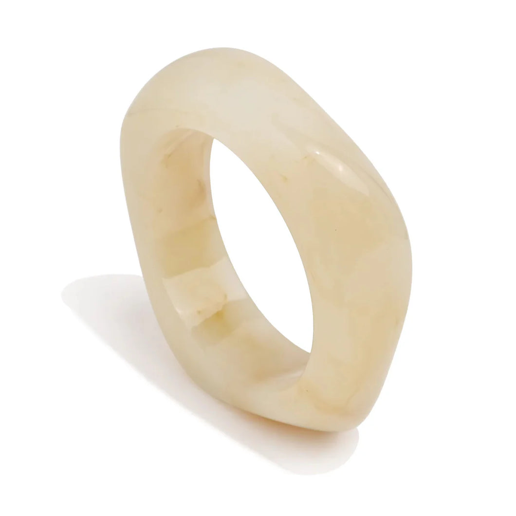 Beige Acrylic Bangle by Sahira