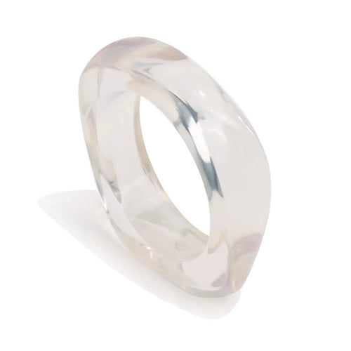 Clear Acrylic Bangle by Sahira