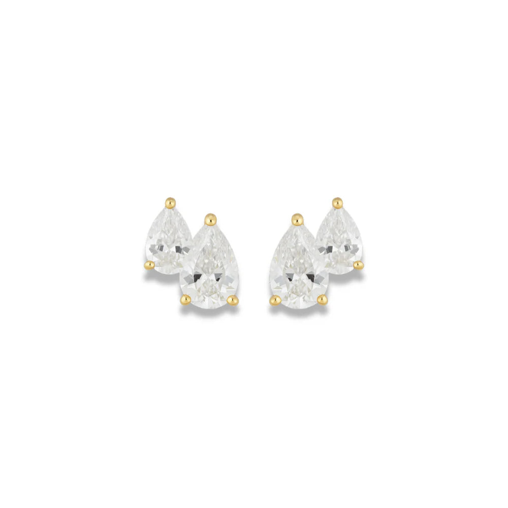 Harmony Mini Pear Studs by Sahira