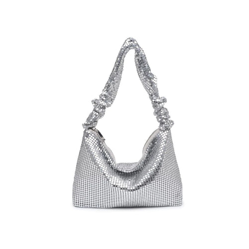 Abbie Silver Metal Mesh Purse