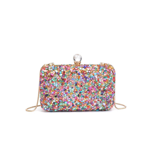 Penelope Pink Multi Beaded Clutch