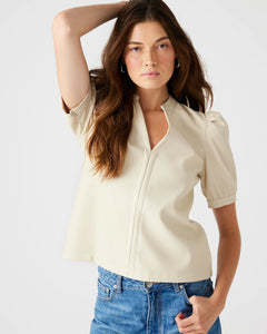 Jane Bone Leather Top by Steve Madden