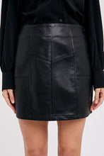 Bradley Black Leather Skirt