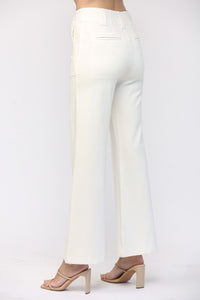 Business Casual Ivory Ponte Flare Pant