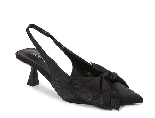 It’s a Party Satin Bow Slingback Pump