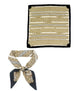Horse But Strap Print Bandana Scarf Taupe