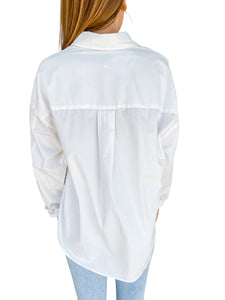 Sloane Oversized White Button Up