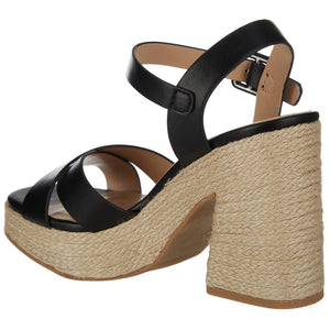 Noble Black Espadrille Platform