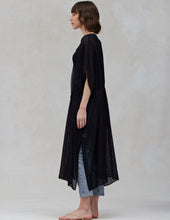 Pose at Poolside Black Duster Cover Up
