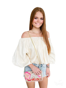 Sweetie Off the Shoulder Blouse Cream