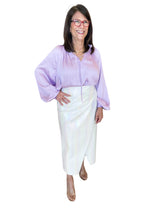 XOXO Iridescent Leather Skirt