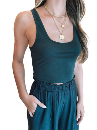 Simplicity Black Crop Tank