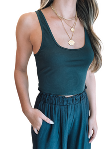 Simplicity Black Crop Tank