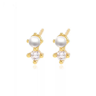 Tiny Pearl Studs by Sahira