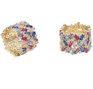 Stacie Rainbow Baguette Ring